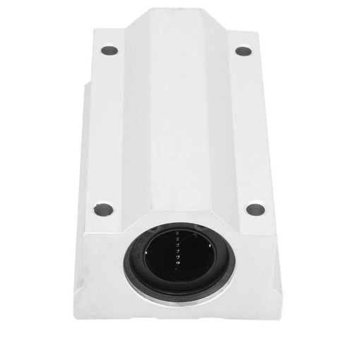25mm Linear Motion Ball Bearing Slider Bushing For CNC And 3D Printer Axes Alloy Long Guide Rail Stainless Steel Hardware Boss Grade Built To Last High Precision Smooth Glide Durable Sliding Block For Reliable Motion mounted on white background