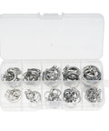 Stainless Steel Retaining Circlips Set 100 Pcs M8 M9 M10 Internal External Snap Rings Kit For Mechanics And DIYers.