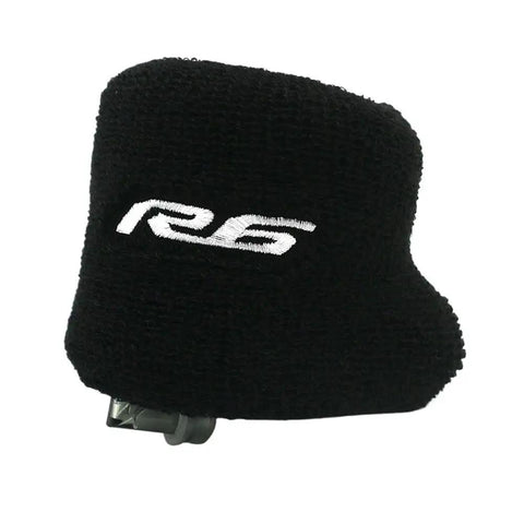 Front Brake Fluid Reservoir Cover For YZF R6 Sport Motorcycles 2000 To 2023 with R6 logo, black durable finish