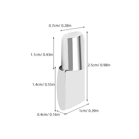 Dimensions of Beefy Spoon Shape Metal Shelf Pegs, Nickel Plated, 7mm, 60 Pack, for Cabinets and Bookshelves