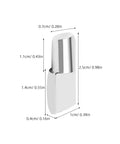 7mm Shelf Pegs 60 Pack Heavy Duty Nickel Plated Shelf Pins Spoon Shape Support Pegs dimensions showing height and width