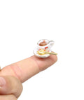 Whimsical Cherries Floral Tea Cup And Coffee Set With Magnetic Hinge Topper For Doors mini ceramic teacup on fingertip