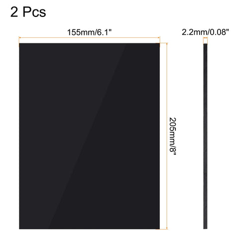UHMW Polyethylene Sheet 6.1 X 8 X 0.08 Inches Black Pack Of 2 Built Tough For Liners Bushings Bearings DIY Projects