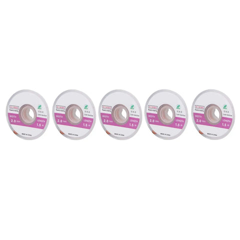 Five spools of Professional Desoldering Solder Wick Braid 5 Pack High Efficiency Copper Braided Wicks for PCB Repair and BGA Rework