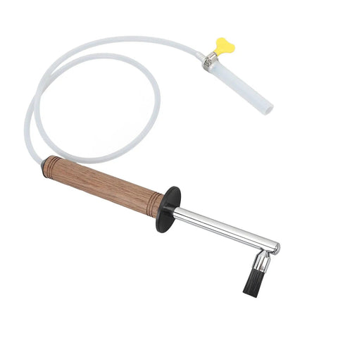 Pro Grade Heavy Duty High Temp Steam Wand Cleaner Brush with wooden handle and metal brush head for coffee machines