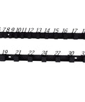 Wall Mounted Wrench Organizer Rack With Numbered Slots 6-32, showing black steel racks with numbered slots for tool storage.
