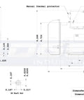 Technical diagram of Single Phase 5 HP 230V Electric Motor With 56H Frame And 5/8 Inch Shaft Delivers 3600 RPM for industrial use.