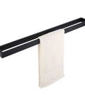 Matte Black 24 Inch Towel Bar Wall Mount For Bathrooms, Dope Modern SUS 304 Stainless Steel Towel Holder with towel hung.
