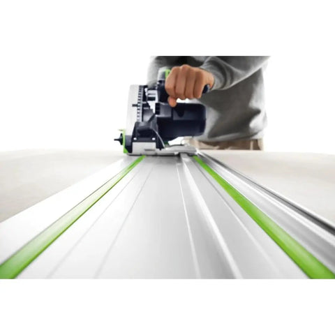 Pro Grade 106 Inch Guide Rail 2700mm for straight, splinter free cuts with track saws and routers, glue ready joints in use.