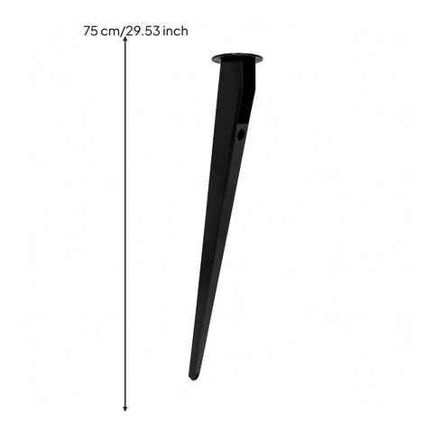 Adjustable Metal Desk Leg With Tapered Angled Profile And Built In Cable Management Pass Through For A Clean Home Office Setup Heavy Duty Study Table Support Leg Diamond Black, 75 cm tall