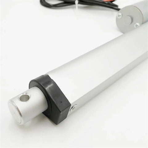 Top Tier Electric Linear Actuator With Smooth DC Motor Motion Controller For Heavy Duty Projects That Needs Reliable Power And Precise Adjustments Every Single Day, showing the actuator's smooth metal body and connection port.