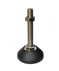 Five Pack Nylon Fixed Leveling Feet With Metal Mounting Plate For Metal Furniture Stable Ground Contact Easy Height Adjustment In Any Direction