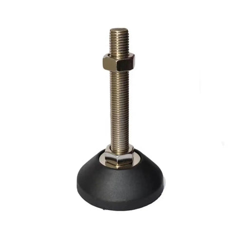 Five Pack Nylon Fixed Leveling Feet With Metal Mounting Plate For Metal Furniture Stable Ground Contact Easy Height Adjustment In Any Direction