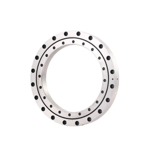 Pro Grade Cross Roller Bearing 280 X 355 X 25.4 for Industrial Robot Joints and CNC Machine Tools, chrome with mounting holes.