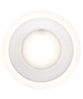 Recessed Exhaust Bath Fan With LED Light, 80 CFM, Energy Star DC Motor, front view of ceiling mount, warm white 3000K