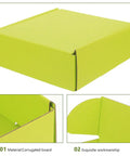 Green Corrugated Mailer Boxes 10 Pack For Shipping And Storage shown with material detail and workmanship close-up.