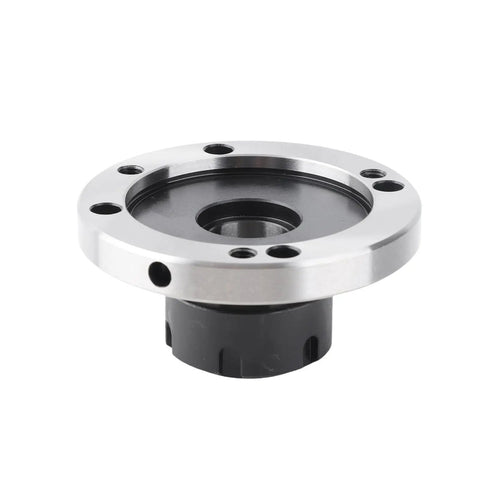 Rugged Heavy Duty Carbon Steel ER32 Collet Fixture D100 With 100 Mm Flange For CNC Lathe And Milling Machines Router Accessories Tooling Plate Replacement Industrial Machining Component, front view
