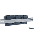 Heavy Duty 8mm Adjustable Lathe Parting Cut Off Tool Holder With 3/32 Inch X 1/2 Inch HSS Blade For Mini Bench Lathes displayed with blade and wrench.