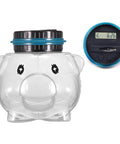 Smart Digital Piggy Bank For Kids And Adults, clear pig shaped money jar with LCD counter showing £6.26, made of PET plastic