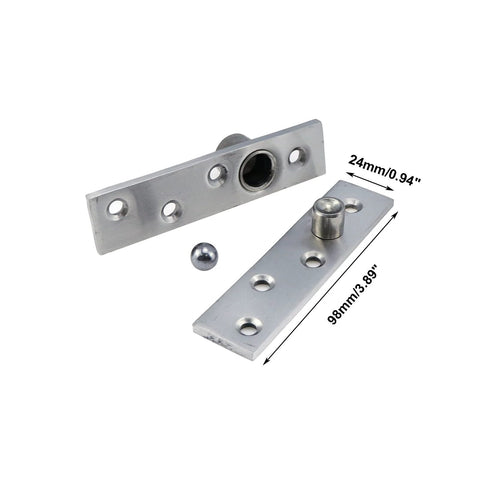Hidden Door Pivot Hinges Set Stainless Steel 270 Degree Rotation, 2 Pack With Screws Included, 98mm x 24mm x 4mm, 18mm Axis