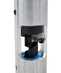 Close-up of Blue CST 625 Combo Coring And Stripping Tool showing blade and metal body for precise sheath removal.