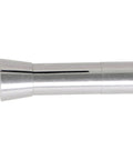 Side view of a steel R8 collet, part of a Spring Collet Set R8 Size One Eighth To Seven Eighths Inch In Steel Seven Piece Kit For CNC Milling