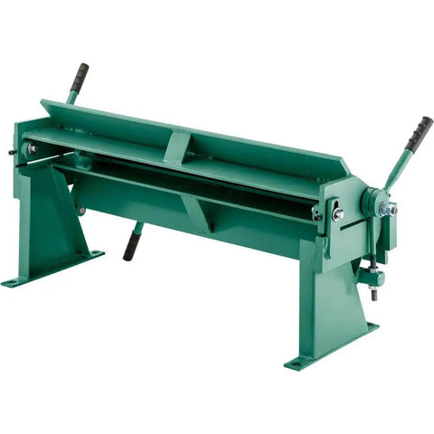 Beefy 24 Inch Benchtop Pan And Box Brake For 18 Gauge At Half Width And 20 Gauge At Full Width 0 To 135 Degree Bend Range Gray