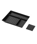 Premium Center Console Armrest Cover For Contemporary Rides Featuring Durable Abs Plus Silicone Build Delivering a black organizer tray with dividers.