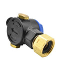 Water Inlet Filter 3/4 Inch Female NH To 1/2 Inch MNPT Blue For High Pressure Cleaners with brass and plastic elements