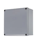 Front view of IP65 Weatherproof 8 By 8 By 4 Inches ABS Junction Box Outdoor Electrical Enclosure Dustproof Waterproof Conduit Box For Projects