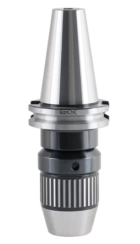 0 To One Half Inch CAT40 CNC Integral Keyless Drill Chuck For Precision Milling, 0.002 Inch Runout, Built Tough, Seamless Spindle Fit, Secure Hold, Ideal For CNC Machining Centers