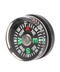 Close-up of liquid-filled Mini Pocket Button Survival Compass from 20 Piece Set for Hiking Camping Outdoor Diving