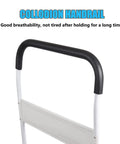 Foldable Platform Cart With 330 Lbs Capacity Four Wheel Flatbed Hauler Lightweight Tough Compact White Cart Handle
