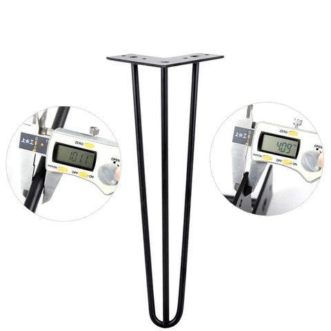 Heavy Duty Hairpin Table Legs Built Tough With Rock Solid Steel Construction Plus Replacement Furniture Sleds And Knockout Waterproof Finish For Diy Coffee Tables And Home Desks measuring 10.11cm width.