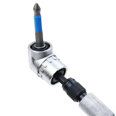 11.5 Inch Flexible Drill Bit Extension With Right Angle Adapter Magnetic Quick Change Hex Shank for Tight Spaces and Hard to Reach Corners