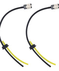 BeefedUp Fuel Line Kit With 2 Hole Grommet Assembly for Husqvarna 350BT 150BT, dual yellow and black tubes visible
