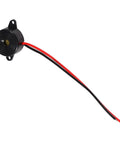 DC 3 To 24V Piezo Buzzer Alarm For Continuous Sound Active Piezo Transducer With 100mm Cable, black round device with red and black wires