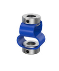 Super Tight Encoder Shaft Coupling Built Badass For Smooth Torque Transmission And Rock Solid Vibration Damping With Heavy Duty Heat Resistant Insulation That Keeps Things Running Cool, blue, metal, for servo motion.