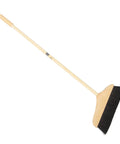 Straight Up Solid Horsehair Broom With Long Grippy Handle And Soft Pine Bristles crafted with a 37 inch wooden handle for indoor use.
