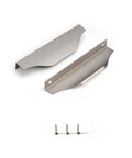 Edge Finger Tab Cabinet Pulls Set 6 Inch Hidden Aluminum Flat Drawer Pulls Back Mount Brushed Nickel 10 Pack Easy Install