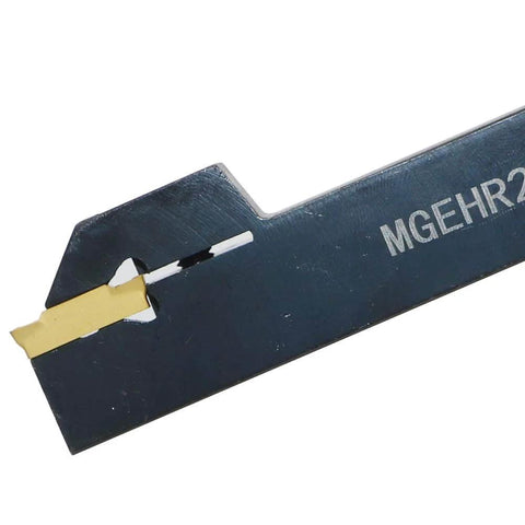 Heavy Duty CNC Lathe Grooving Tool Holder With Three MGMN300 Carbide Blades 0.787 Inch MGEHR2020 3 Built From High Strength Alloy Steel