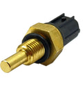 FainWan engine coolant temperature sensor, close-up view, brass threaded probe, black connector