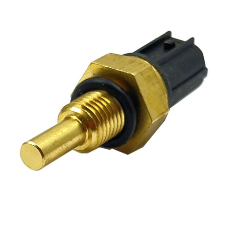 FainWan engine coolant temperature sensor, close-up view, brass threaded probe, black connector