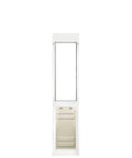 Premium Rock Solid Insulated Pet Door For Extreme Weather With Dual Pane Tempered Glass heavy duty design in white finish.
