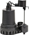 1/3 HP Thermoplastic Submersible Sump Pump With Vertical Float Switch, Delivers Up To 2,880 GPH, Lifts Water 25 Feet
