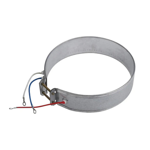 Heavy Duty 170mm Thin Band Heating Element For 220V 700W Electric Cooker with metal band and electrical terminals.
