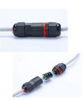 Two Pack IP68 Waterproof Junction Box For Outdoor Underground Wiring Fits 2 Or 3 Pin Cables 5.8 to 8.5mm Includes Seal Rings