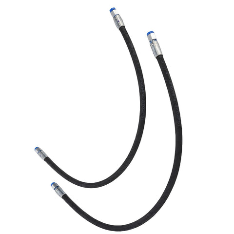 2 Pack Excavator Diverter Valve Hoses With Quick Connects One Quarter Inch Interface M14 Rubber Hoses Rated 60 MPa 8702 PSI