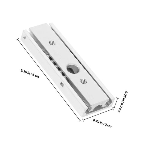 Smooth Drawer Slide Rails For Cabinets And Dressers, Stainless Steel And Light Duty Aluminum 60mm, top view of detachable glide
