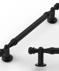 10 Pack Matte Black Cabinet Pulls 5 Inch 128mm Center to Center Drawer Handles for Kitchen Cabinets and Bathroom Cabinet Hardware ZH0083